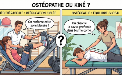 Quelle est la différence entre un ostéopathe et un kiné ?