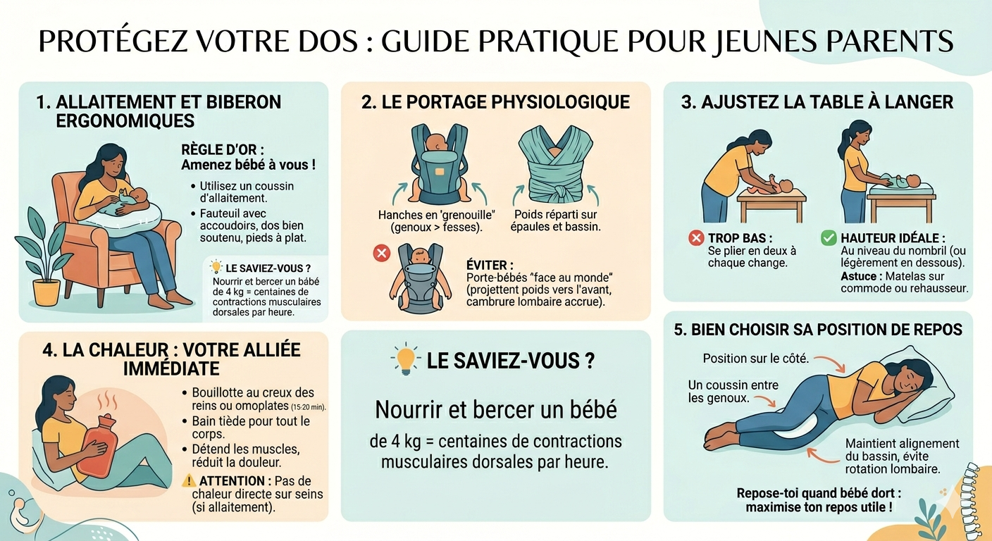 Olivier BENOIT, ostéopathe à Bischwiller (67), traitant une patiente pour un mal de dos post-partum.